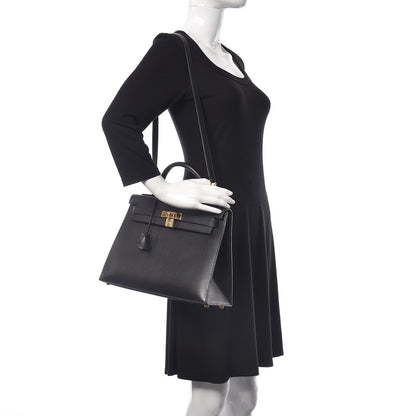 Hermes Ardennes Kelly Sellier 32 Black 2 of 44