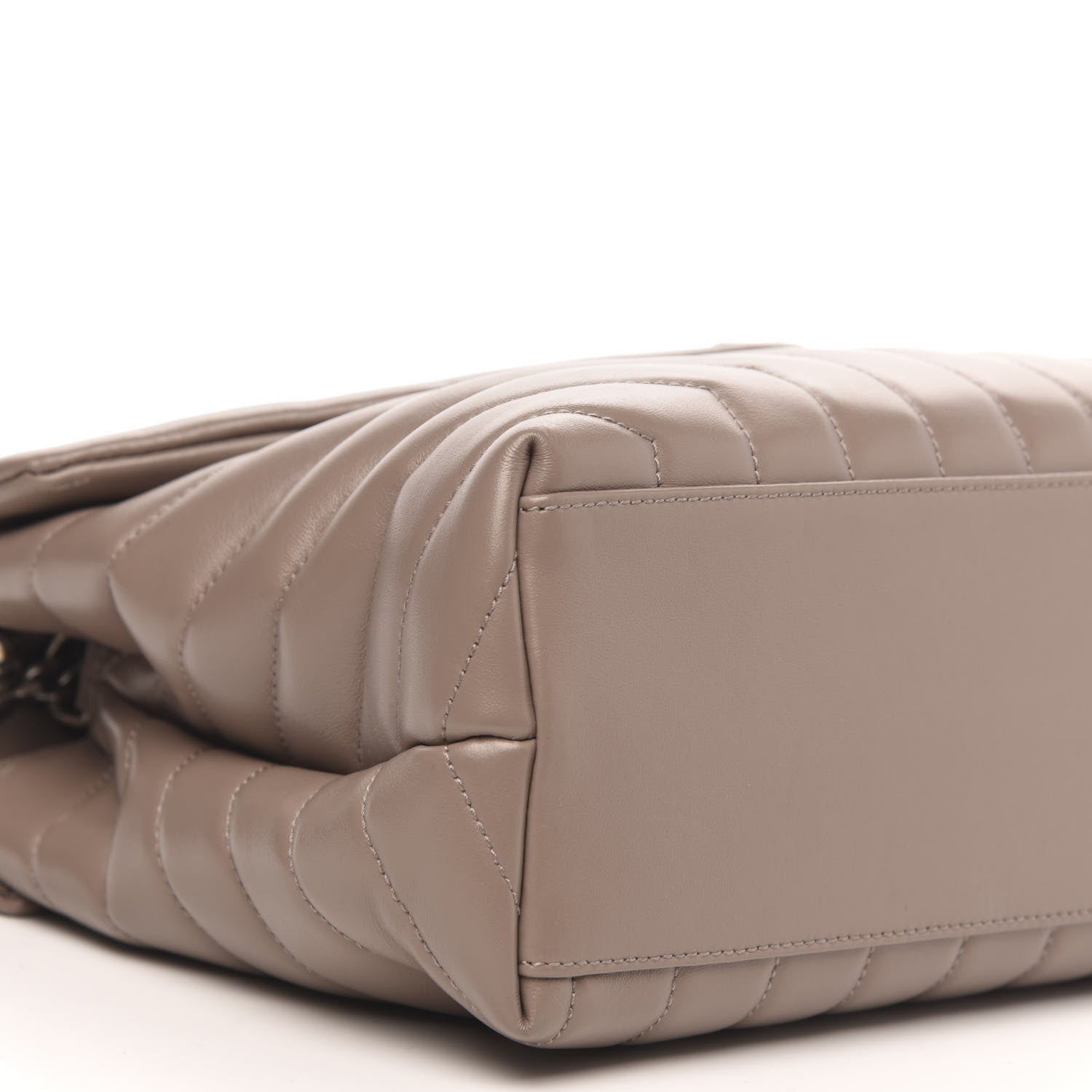 Saint Laurent Calfskin Y Quilted Monogram Medium Loulou Chain Satchel Dark Beige 8 of 9