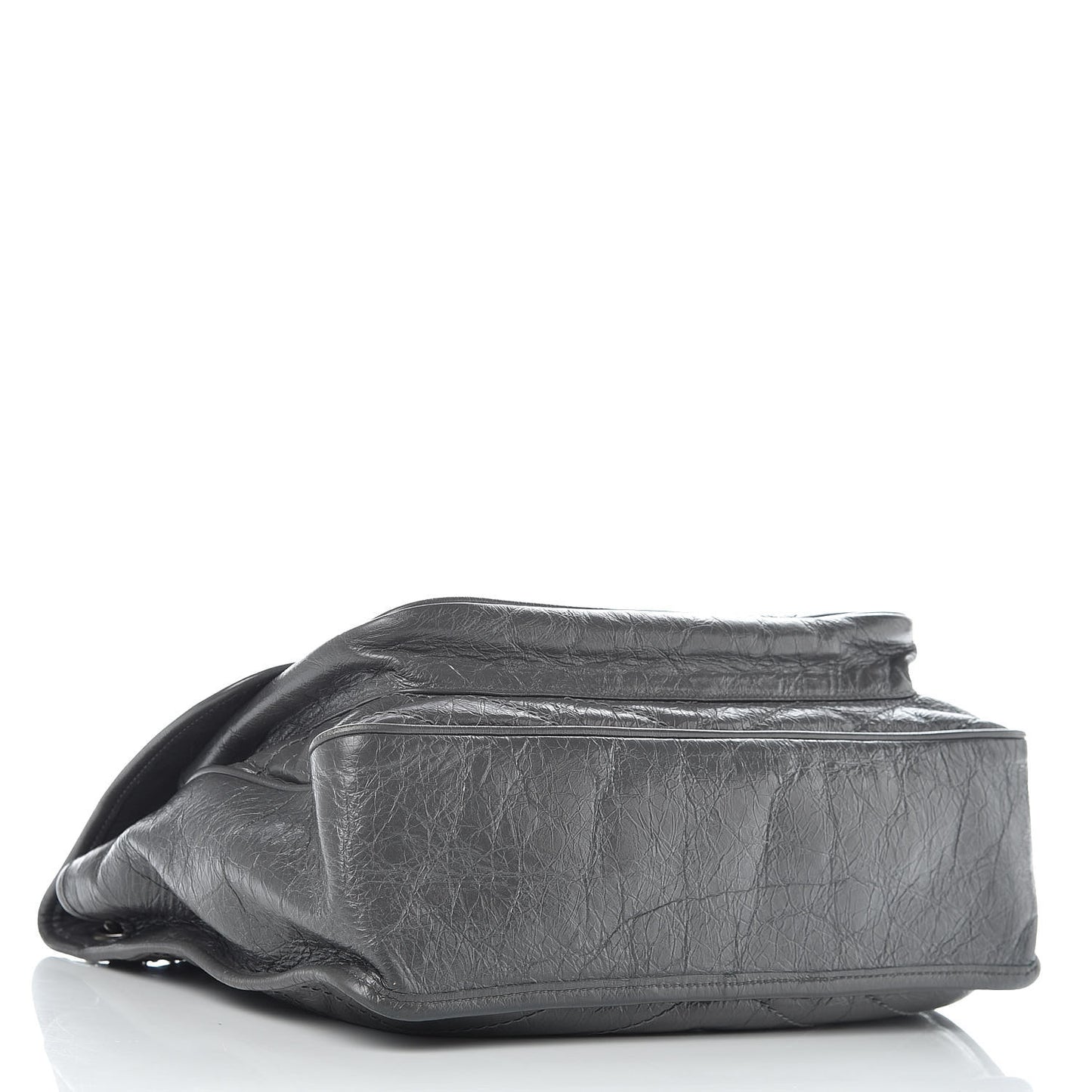 Crinkled Calfskin Matelasse Monogram Large Niki Chain Satchel Storm