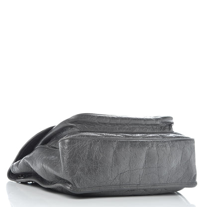 Saint Laurent Crinkled Calfskin Matelasse Monogram Large Niki Chain Satchel Storm 4 of 14