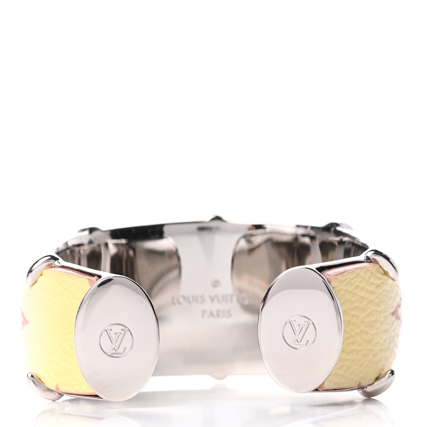 Louis Vuitton Monogram Cuff Bracelet M White 3 of 5