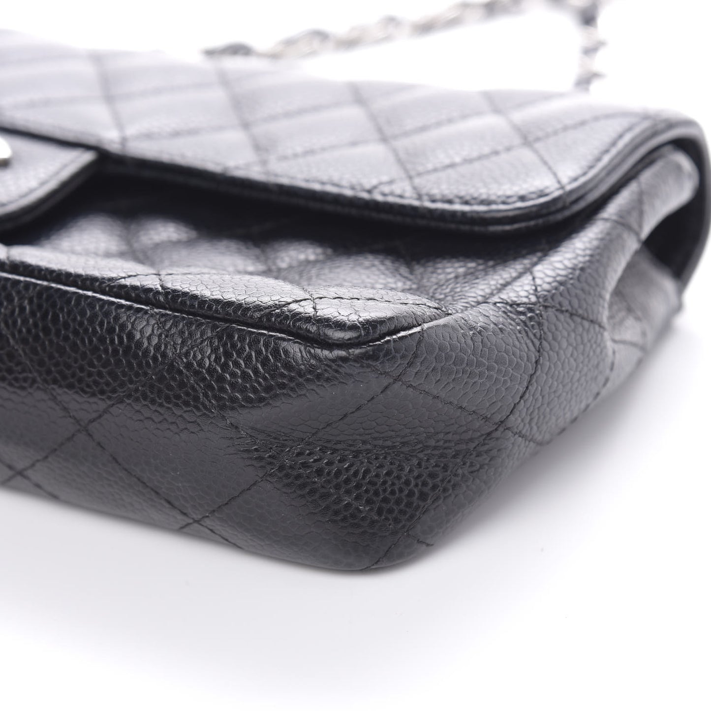 Caviar Quilted East West Flap Black