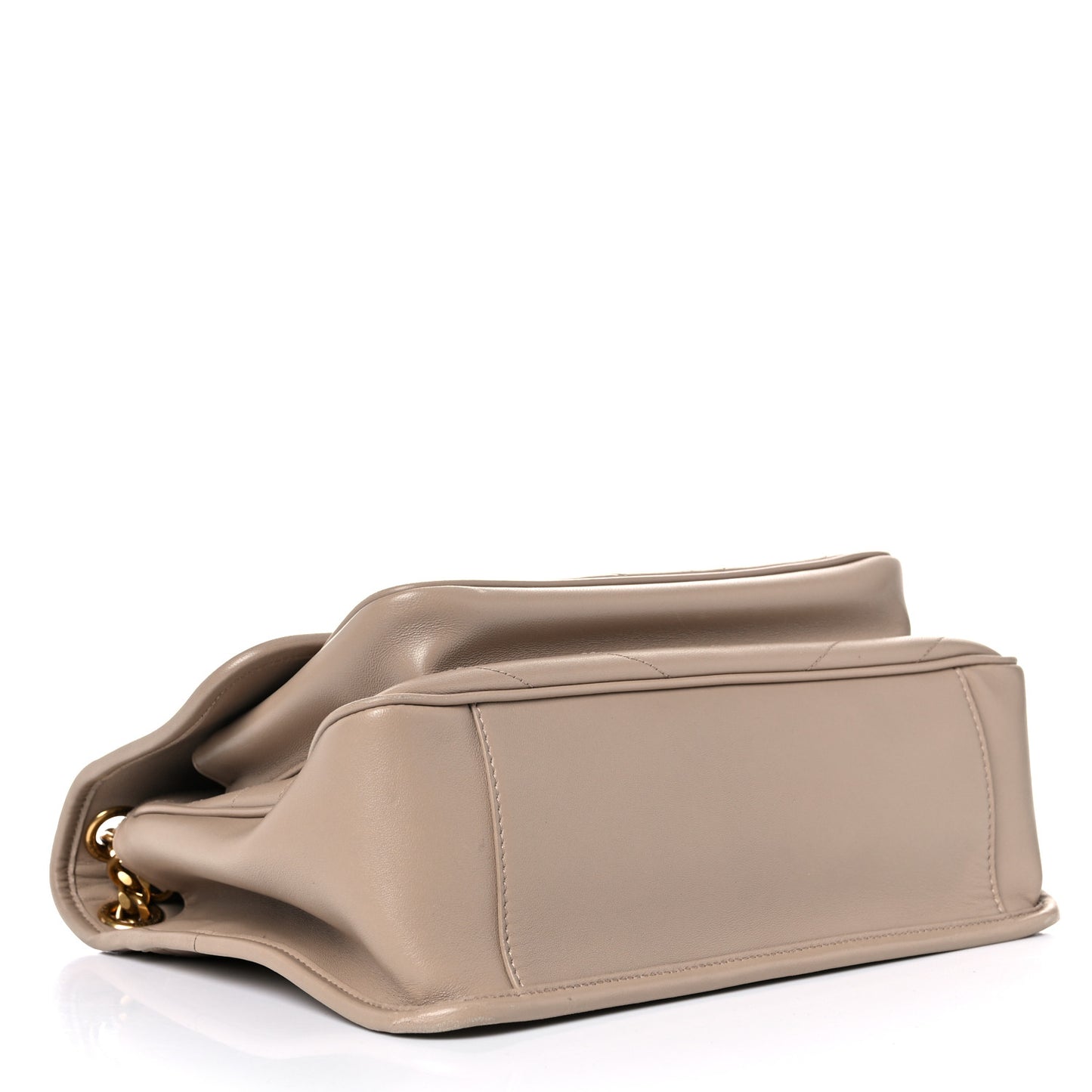 Lambskin Matelasse Monogram Medium Niki Chain Satchel Dark Beige