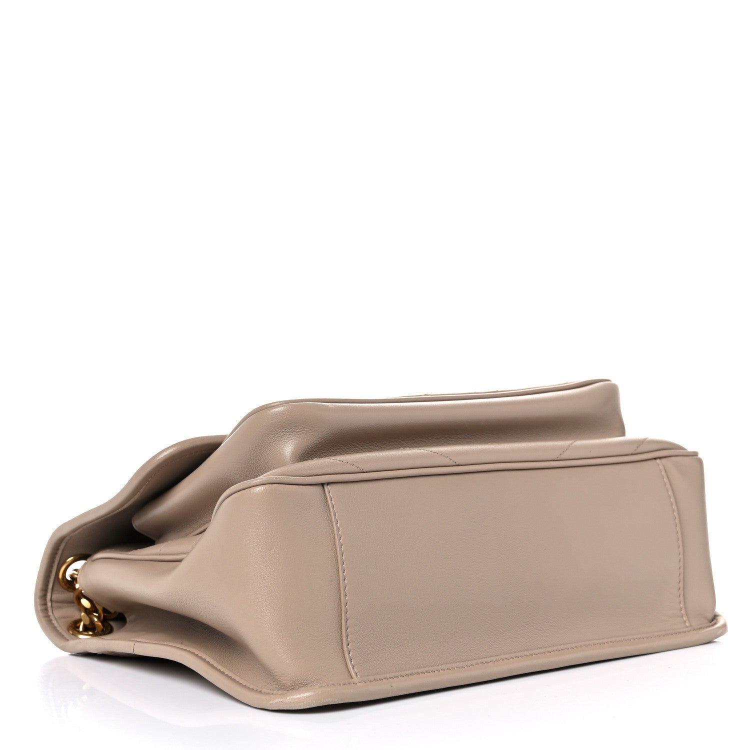 Saint Laurent Lambskin Matelasse Monogram Medium Niki Chain Satchel Dark Beige 4 of 12