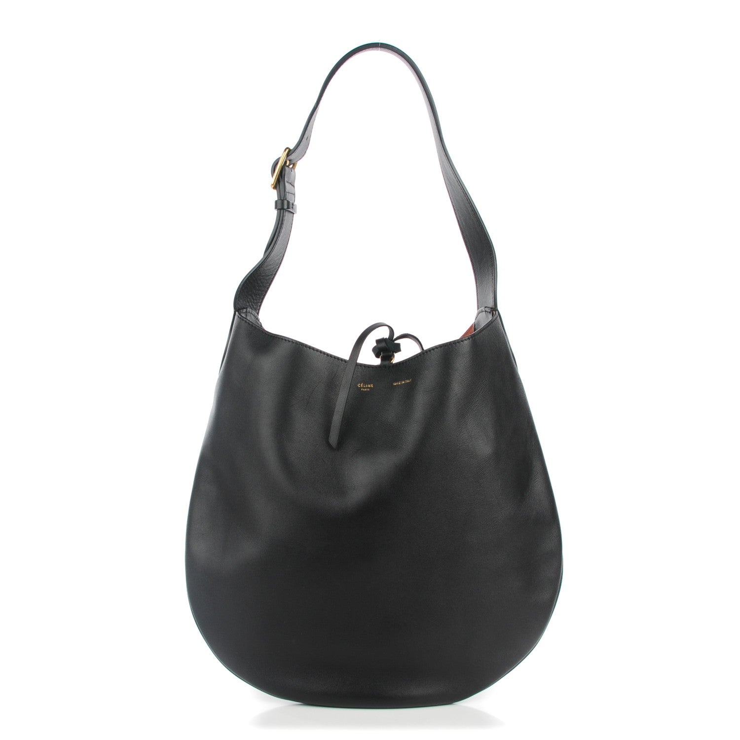 Celine Supple Calfskin Medium Hobo Black 1 of 7