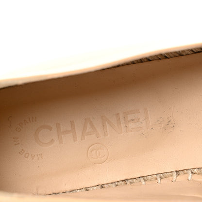 Chanel Lambskin CC Espadrilles 39 Beige Black 9 of 12