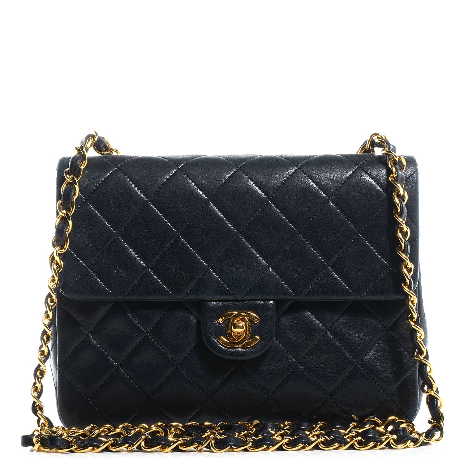 Chanel Lambskin Mini Square Flap Black 1 of 9