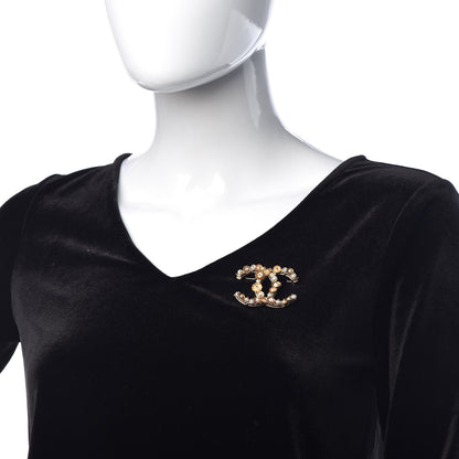 Chanel Pearl CC Brooch Gold 2 of 5