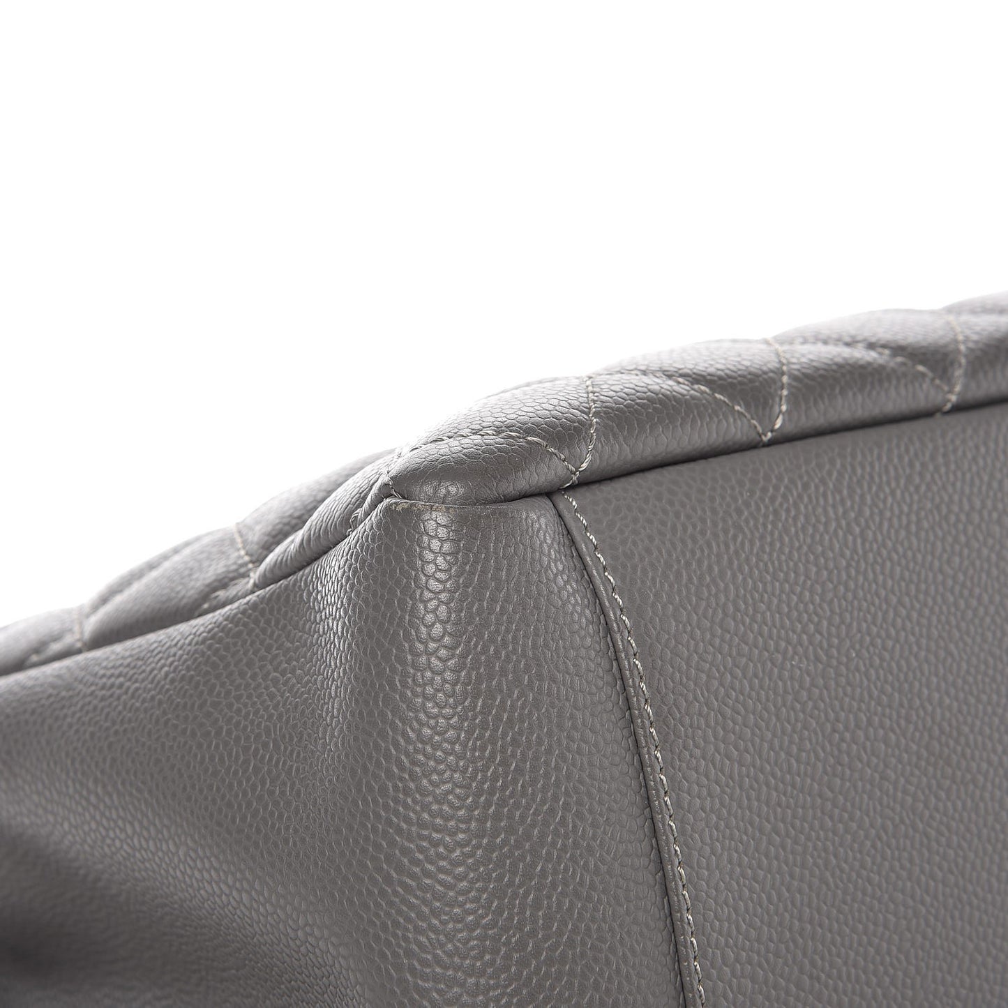 Caviar Quilted Grand Shopping Tote GST Grey
