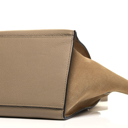 Celine Drummed Calfskin Suede Small Trapeze Dune 7 of 9