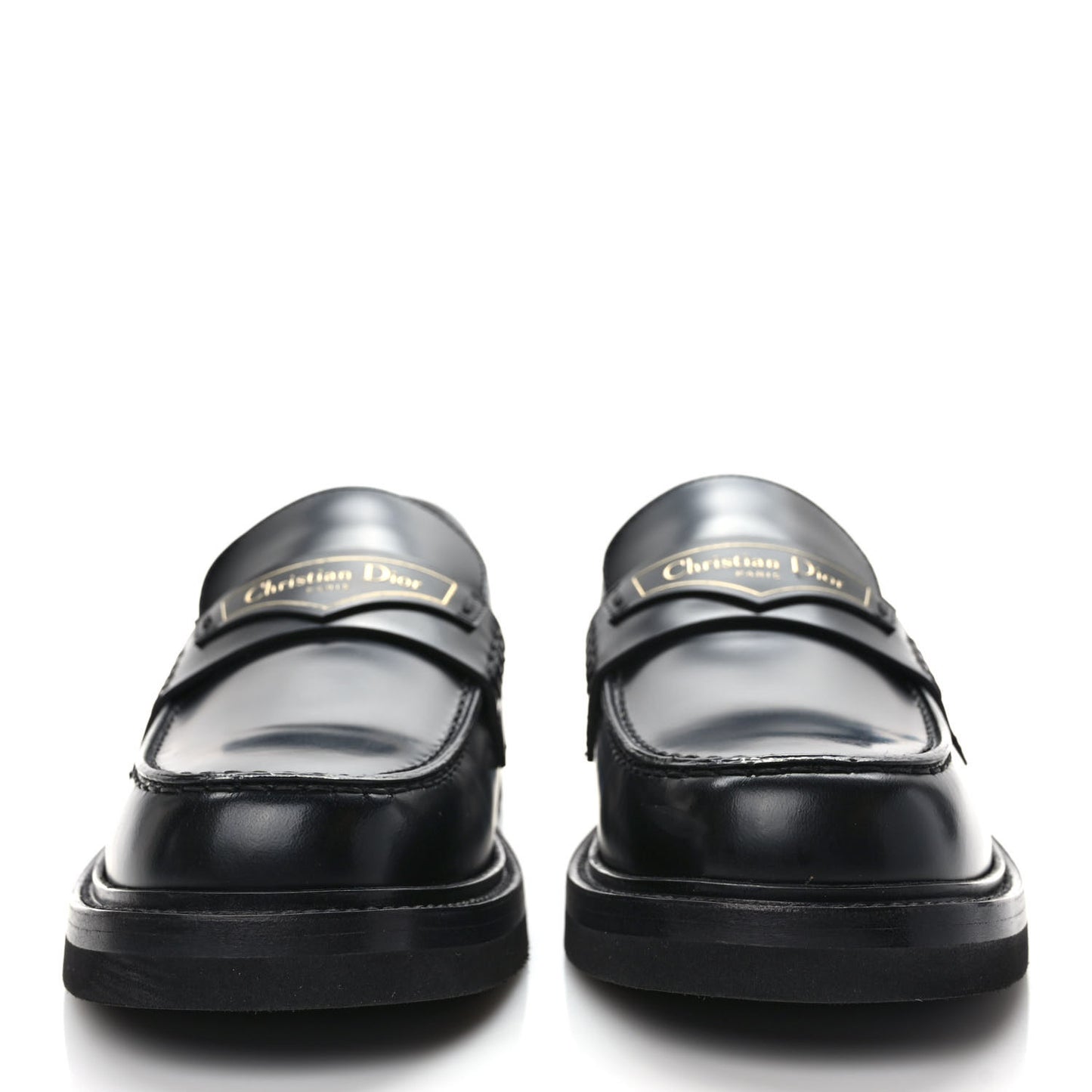 Brushed Calfskin Boy Loafers 38.5 Black