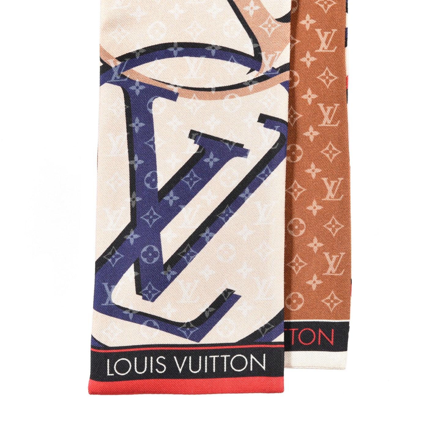 Silk Monogram Planet LV Bandeau Beige