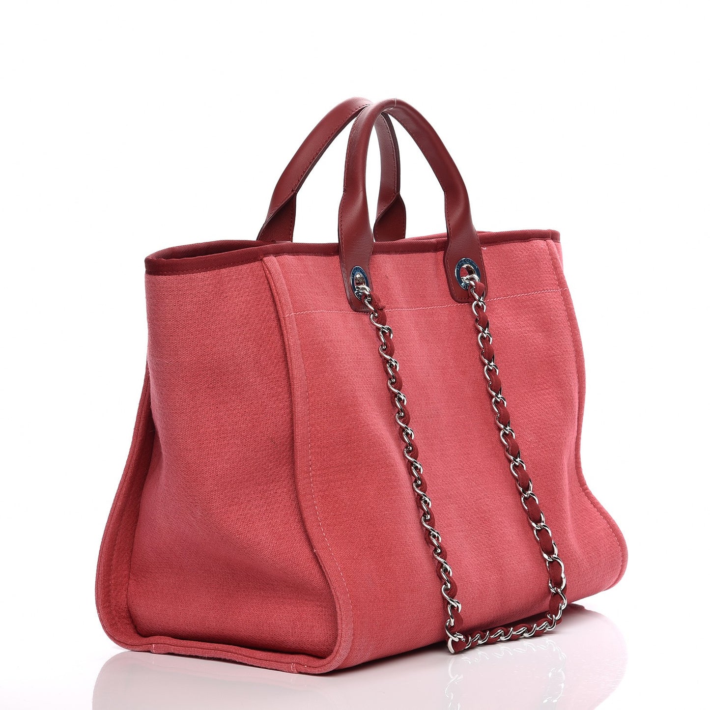 Canvas Large Deauville Tote Red