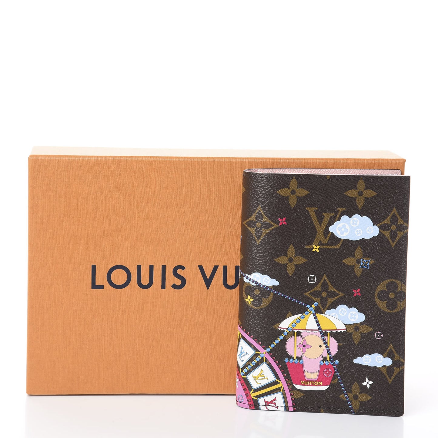 Monogram 2020 Christmas Animation Big Wheel Passport Cover Rose Ballerine