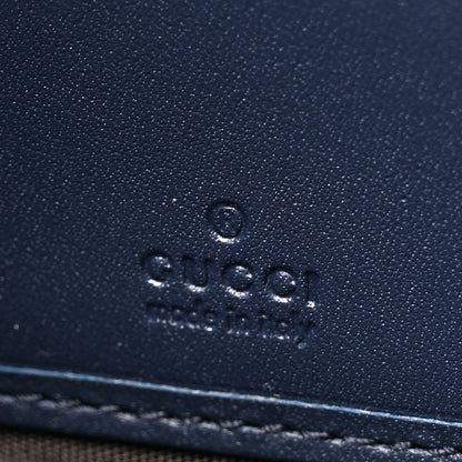 Gucci Denim Matelasse Pearly GG Marmont Zip Around Wallet Blue 7 of 12