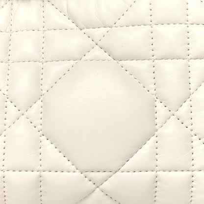 Christian Dior Calfskin Macrocannage Small Diortravel Nomad Pouch Ivory 8 of 10