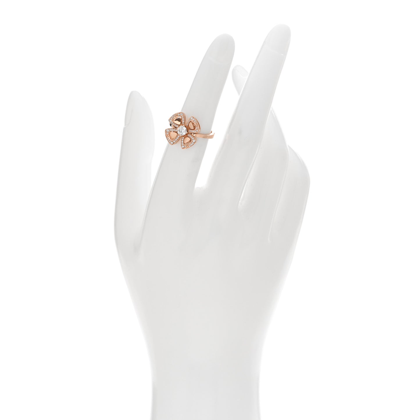 18K Rose Gold Diamond Fiorever Ring 50 5.25