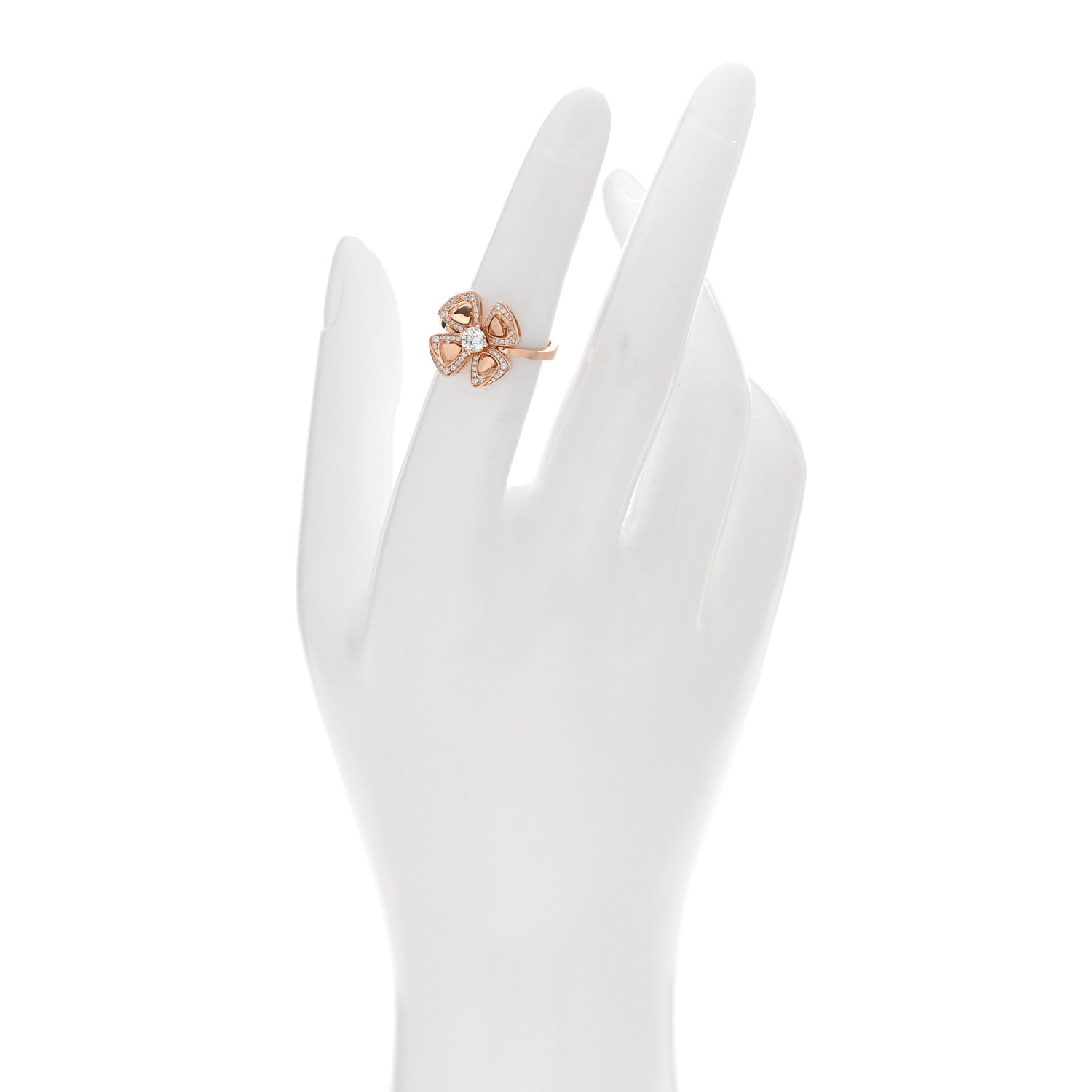 Bulgari 18K Rose Gold Diamond Fiorever Ring 50 5.25 2 of 4