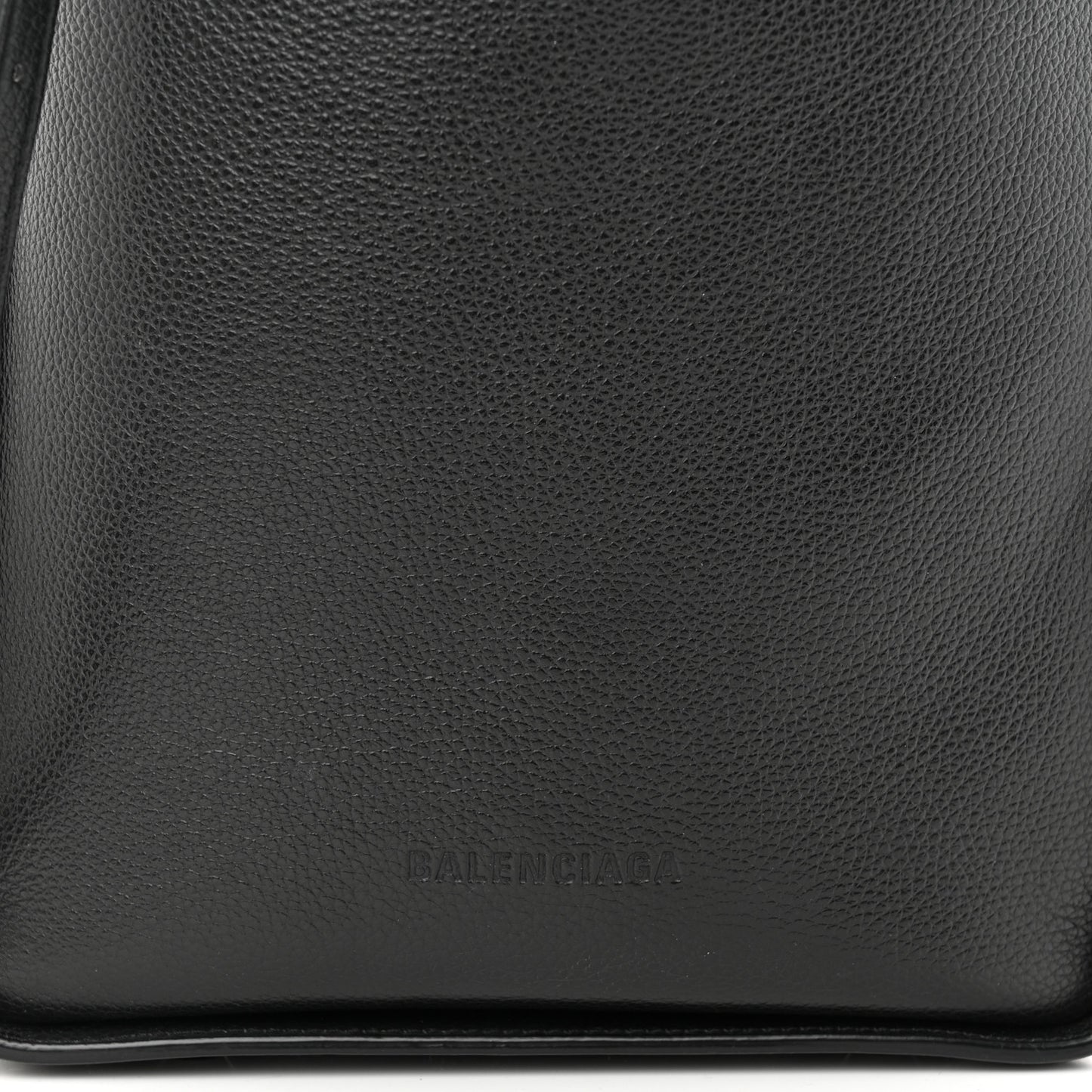 Calfskin Logo Embossed Small Tool 2.0 North-South Tote Black