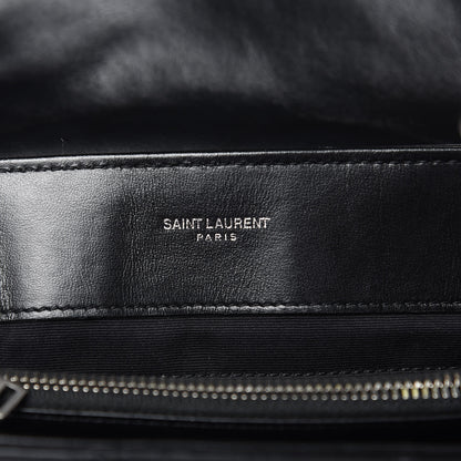 Saint Laurent Calfskin Y Quilted Monogram Medium Loulou Chain Satchel Black 6 of 11