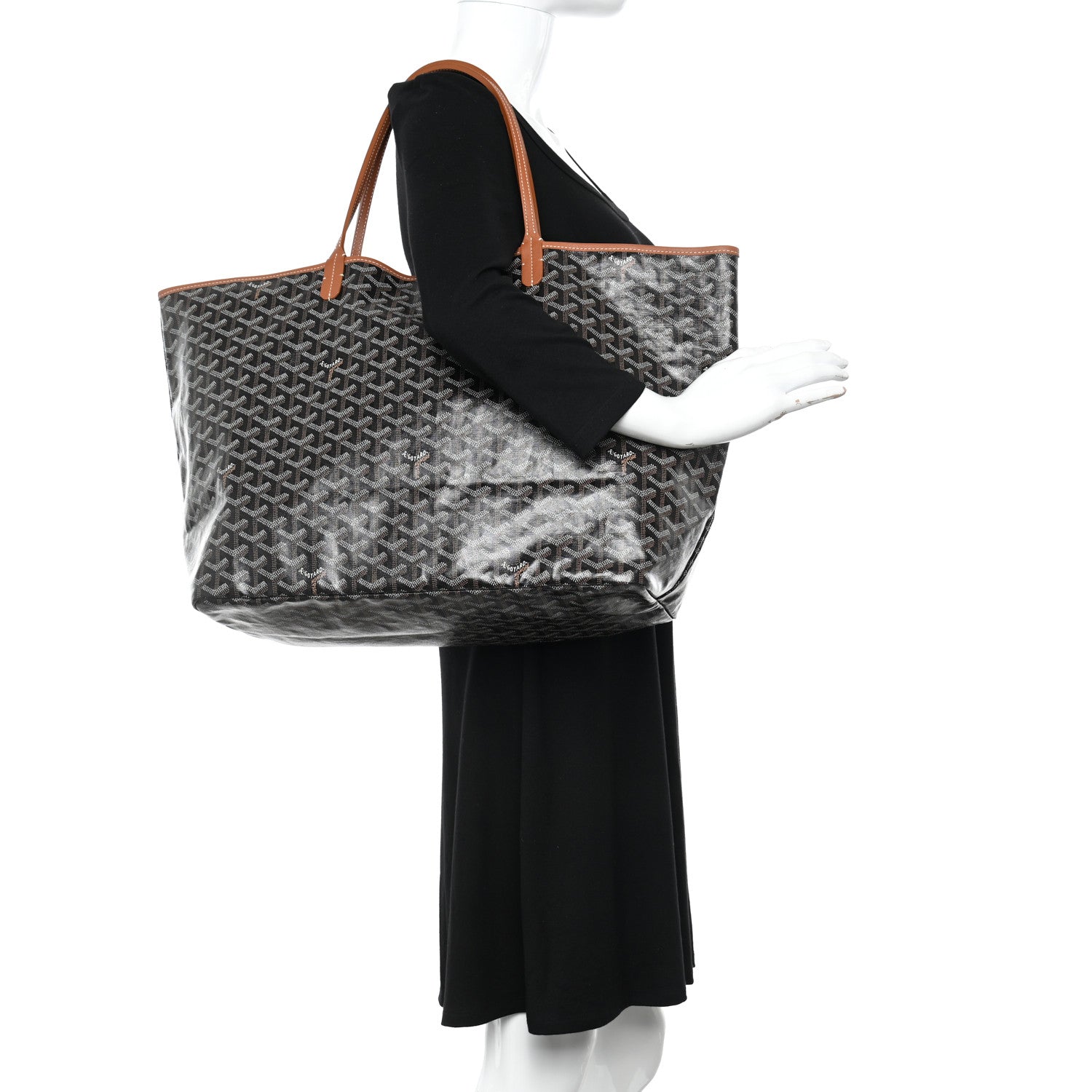 Goyard Goyardine Saint Louis GM Black Gold 2 of 18