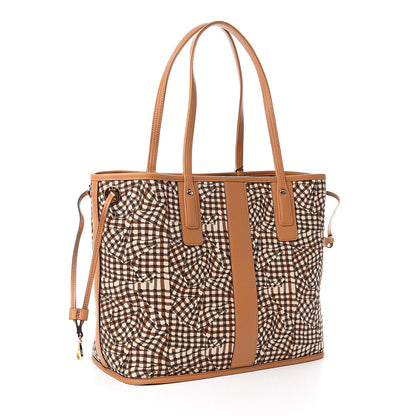 MCM Visetos Medium Liz Reversible Shopper Tote Cognac 8 of 18