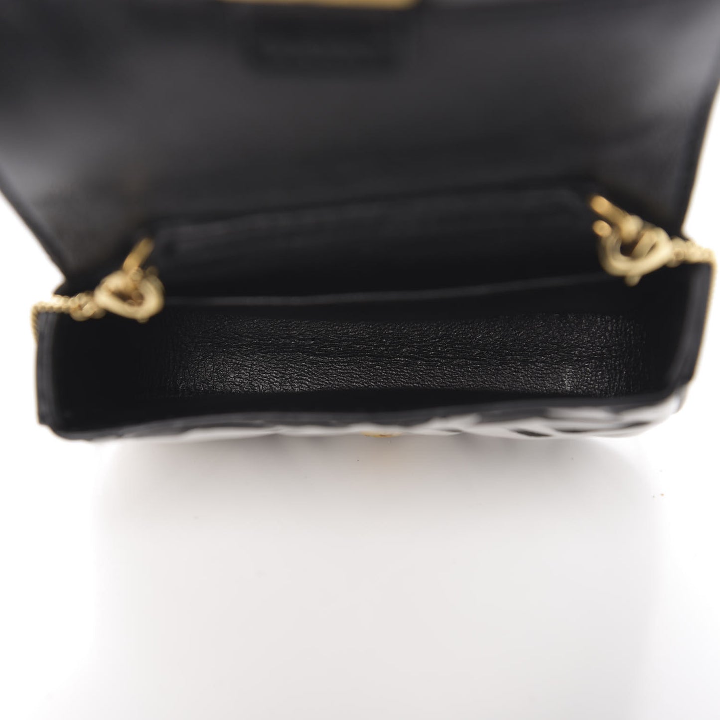 X JOSHUA VIDES Nappa Vitello King FF Embossed Nano Baguette Charm White Black