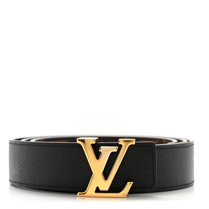 Louis Vuitton Calfskin Monogram 30mm LV Initiales Reversible Belt  90 36 Black 1 of 7