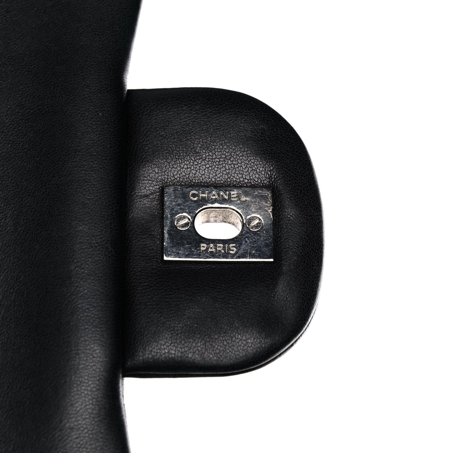 Lambskin Quilted Jumbo Double Flap Black