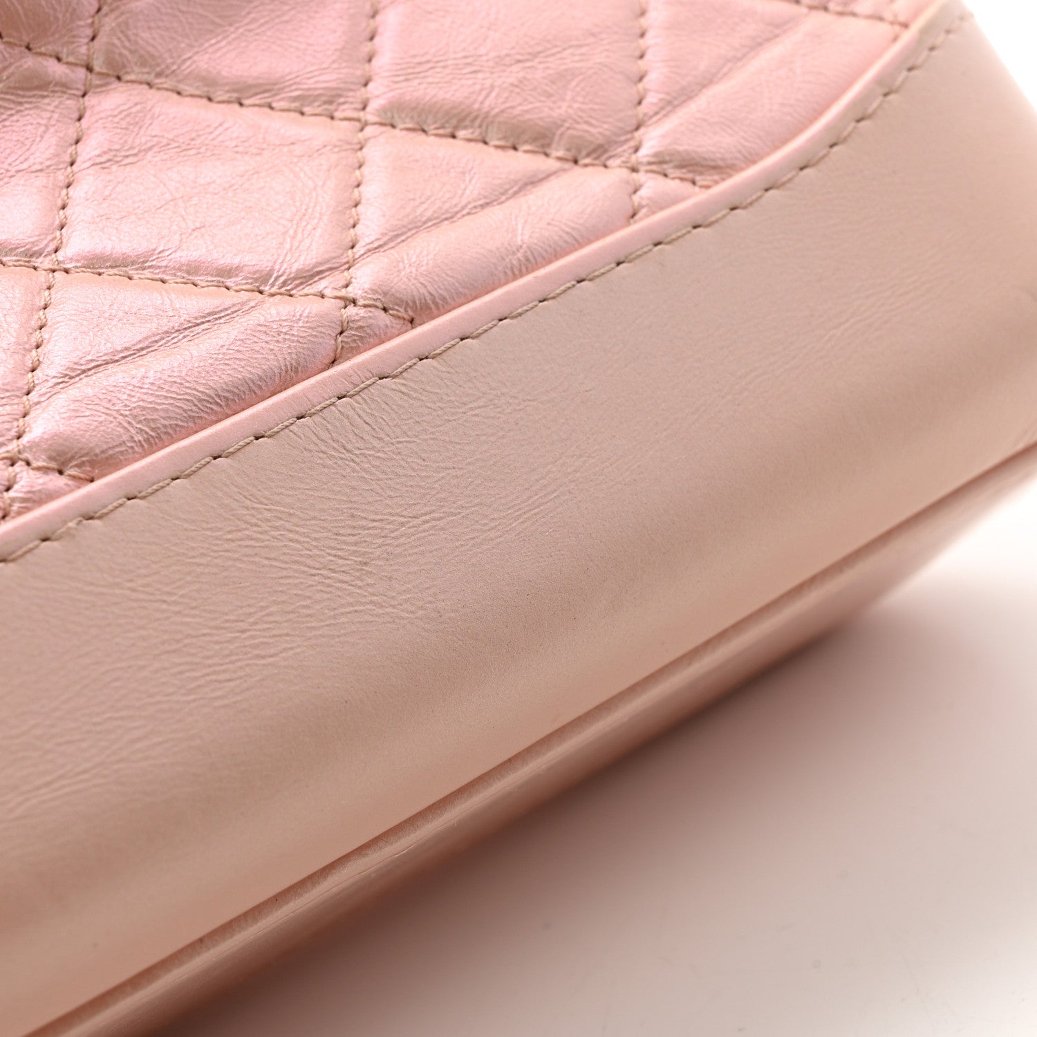 Chanel Iridescent Aged Calfskin Quilted Small Gabrielle Hobo Rose Rose 11 of 12