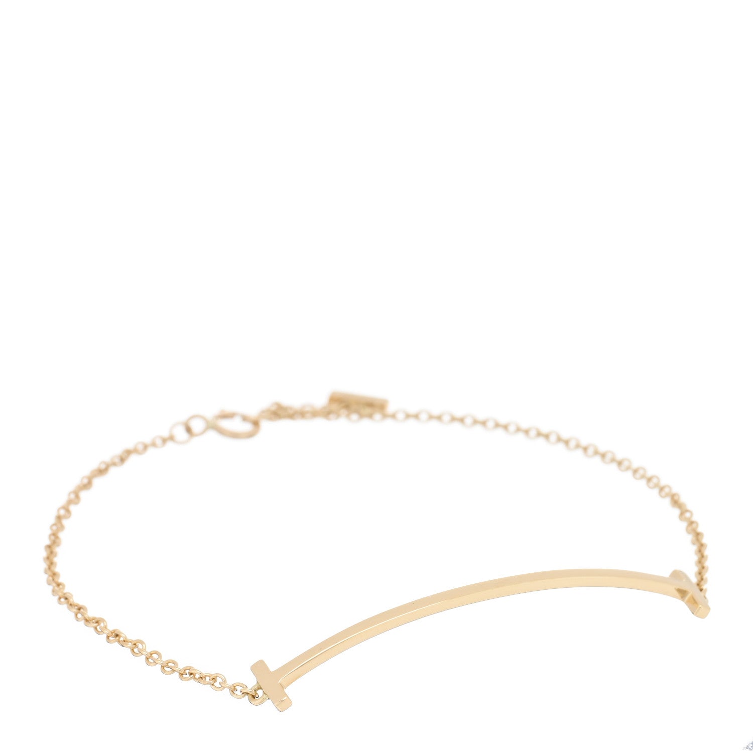 Tiffany 18K Yellow Gold T Smile Bracelet 1 of 3