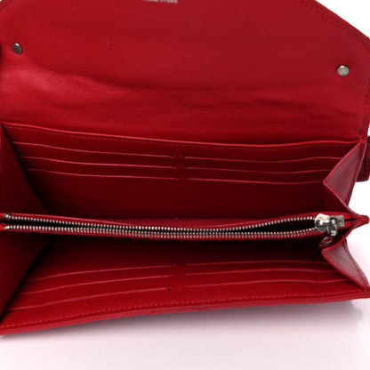 Louis Vuitton Calfskin Love Lock New Wave Long Wallet Red 5 of 14