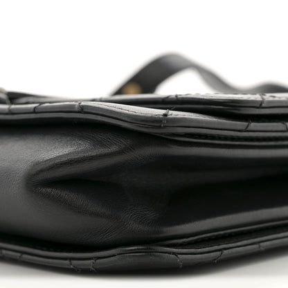 Chanel Calfskin Stitched Multi Chain Flap Bag Black 10 of 12