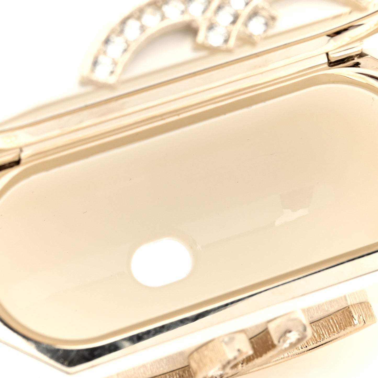Resin Crystal Pearl Airpod Pro Case Necklace Gold White Pearly Black