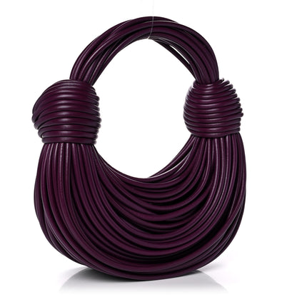 Bottega Veneta Nappa Mini Tubular Double Knot Grape 3 of 10