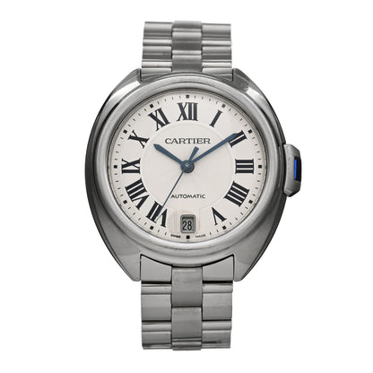 Cartier Stainless Steel 35mm Cle De Automatic Watch 1 of 5