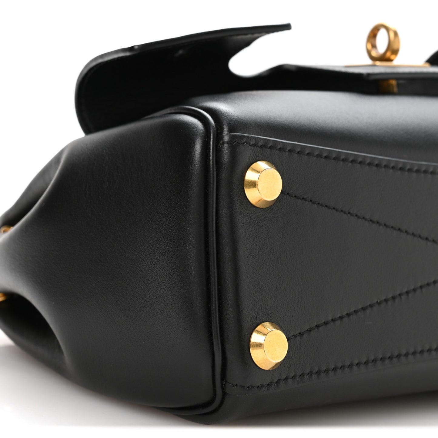 Smooth Calfskin Mini Bel Air Carry All Bag Black