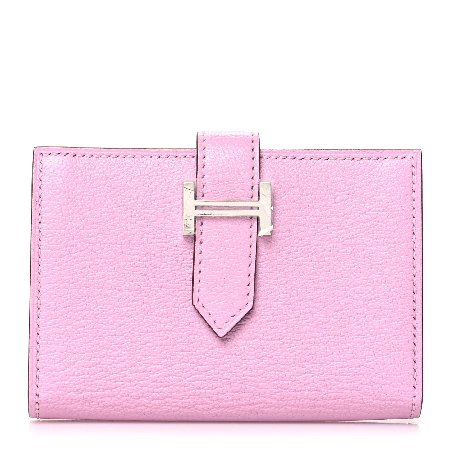 Chevre Mysore Bearn Card Holder Wallet Mauve Sylvestre