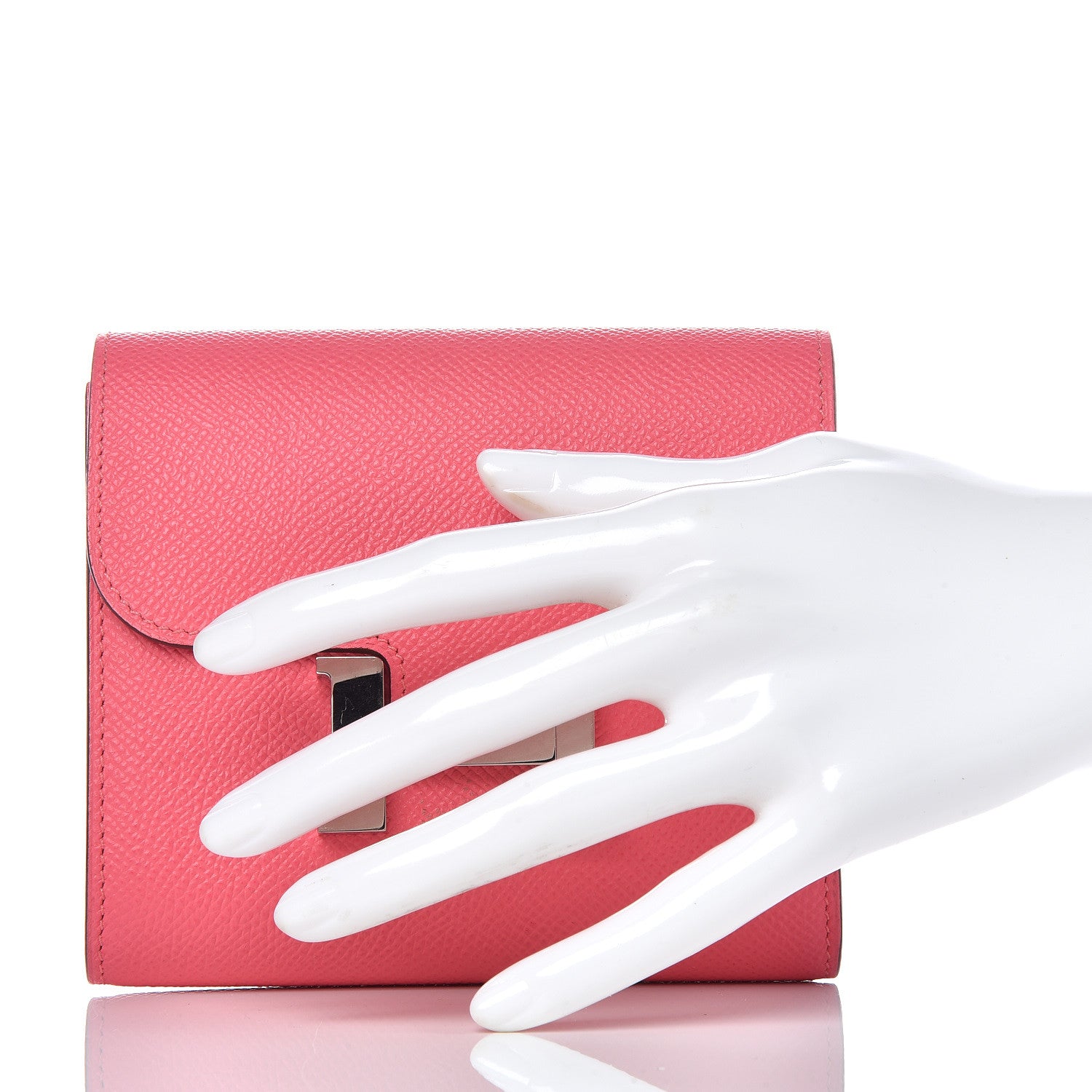 Hermes Epsom Constance Short Wallet Rose Azalee 2 of 11