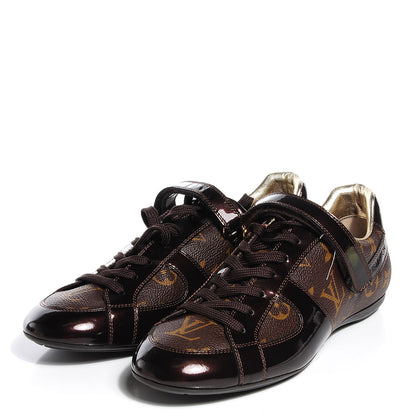 Louis Vuitton Patent Monogram Globe Trotter Sneakers 37.5 3 of 6