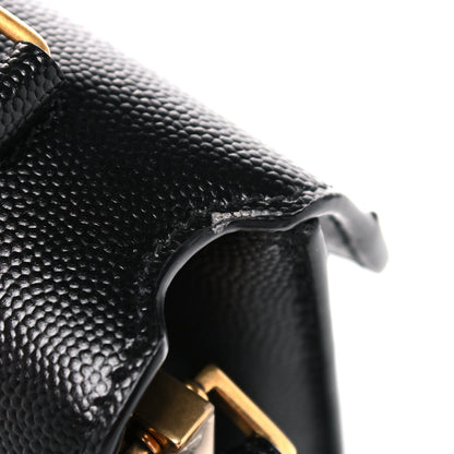 Saint Laurent Grain de Poudre Mini Classic Monogram Cassandra Top Handle Black 15 of 16