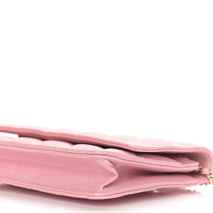 Chanel Iridescent Caviar Quilted Wallet on Chain WOC Rose Pink 9 of 9