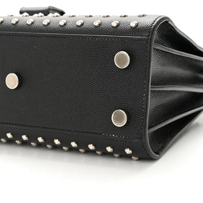 Saint Laurent SAINT LAURENT Calfskin Studded Nano Sac De Jour Black 9 of 18
