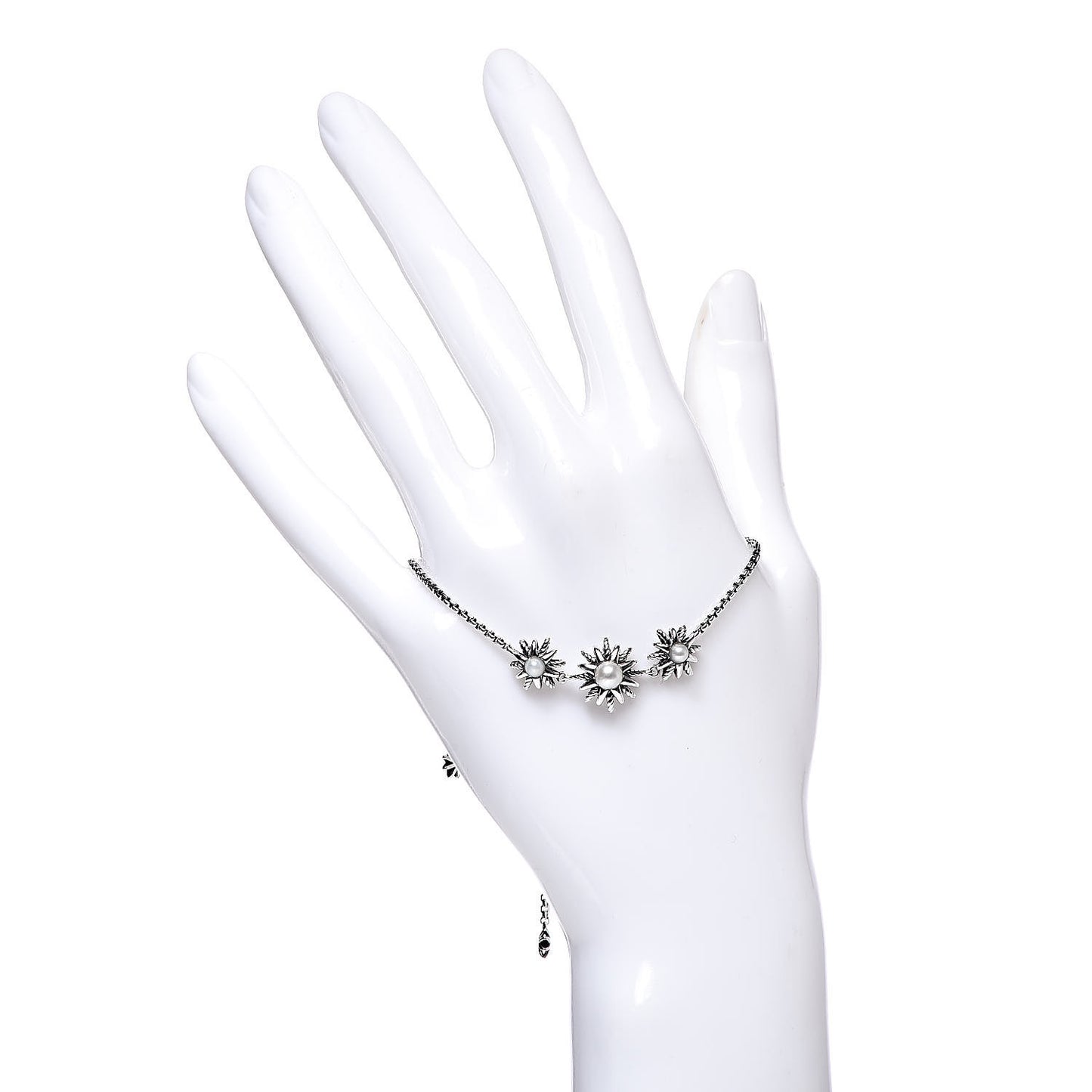 Sterling Silver Pearl Starburst Bracelet