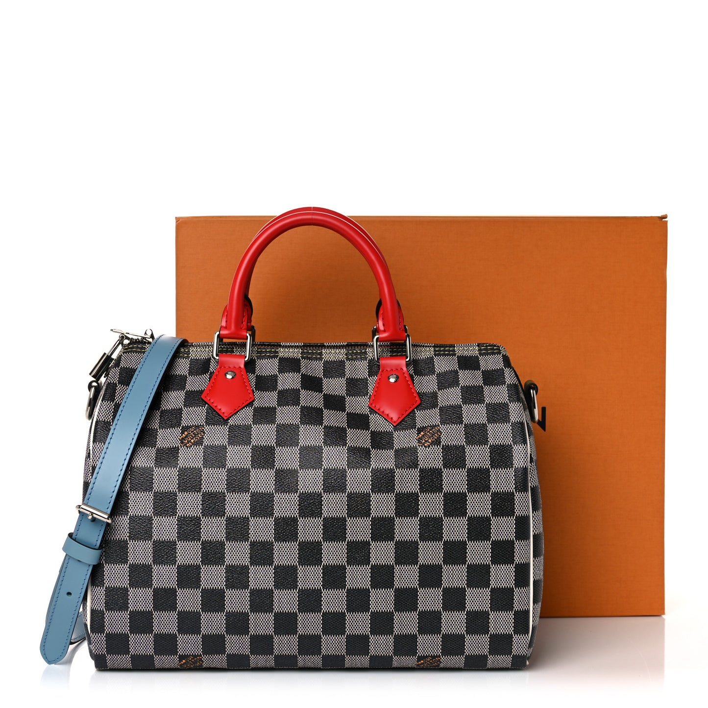 Damier Speedy Bandouliere 30 Black White