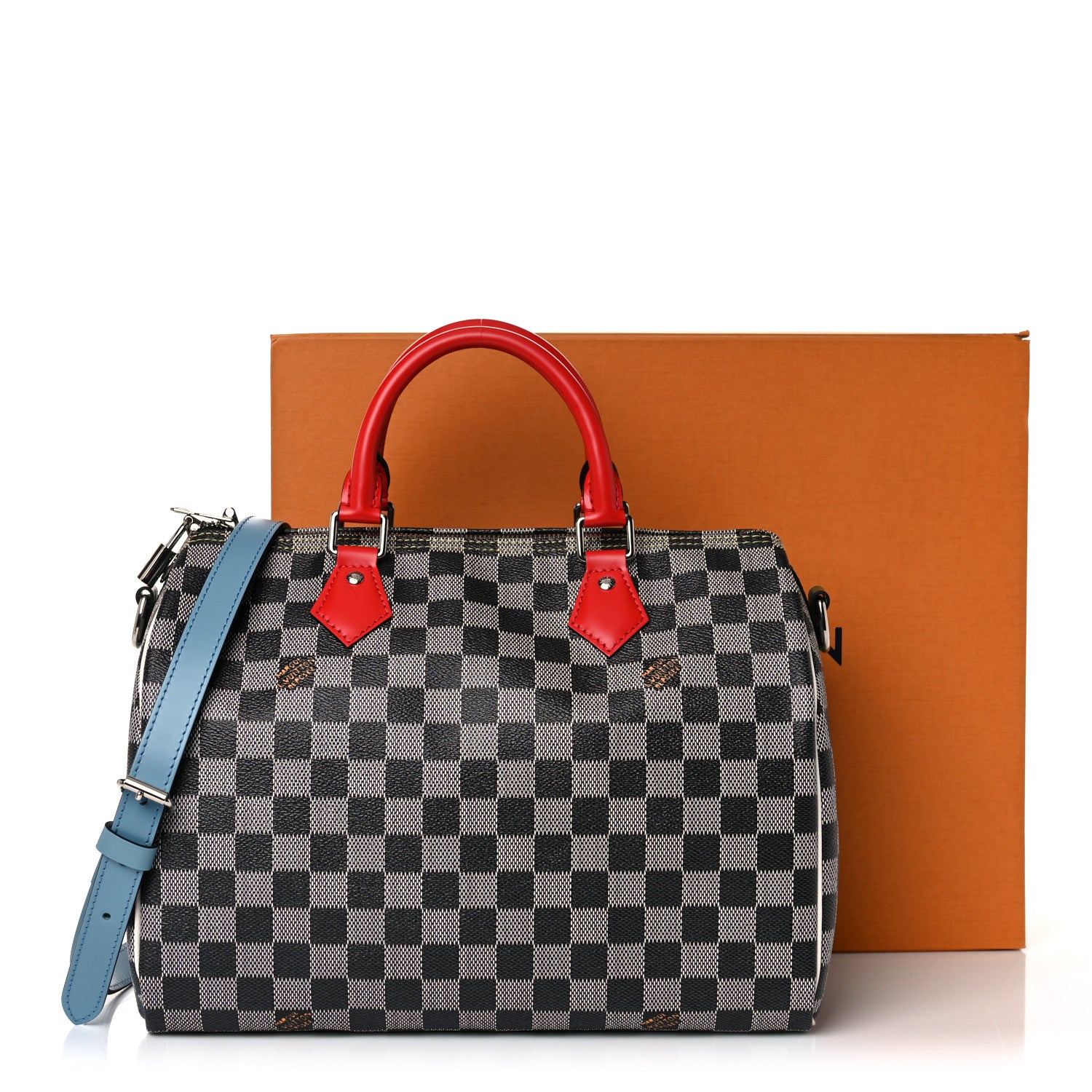 Louis Vuitton Damier Speedy Bandouliere 30 Black White 10 of 10