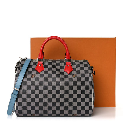 Louis Vuitton Damier Speedy Bandouliere 30 Black White 10 of 10