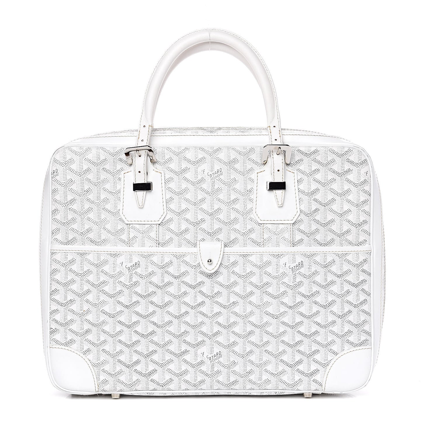 Goyardine Ambassade PM Briefcase White
