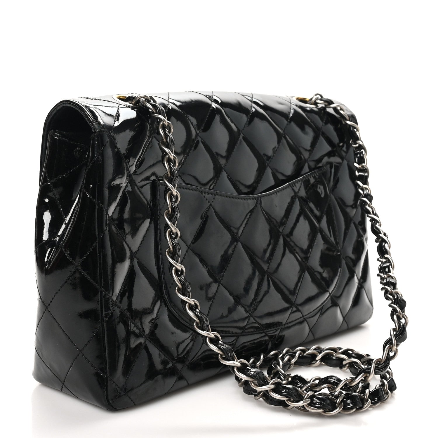 Chanel Patent Quilted Medium Single Flap Black 3 of 10