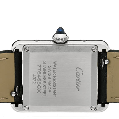 Cartier Stainless Steel Calfskin 22mm Must de Cartier Tank Quartz Watch 4 of 5